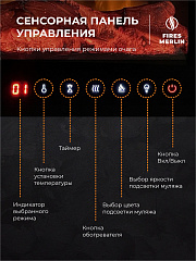 Камин электрический Лайн Сатин с очагом Premier S FL36, электрокамин тумба под ТВ с эффектом живого огня, звуком дров, обогревом и пультом ДУ