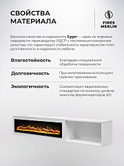 Камин электрический декоративный настенный Люкс Лофт, электроочаг Рио, имитация звука потрескивания дров, дистанционное управление