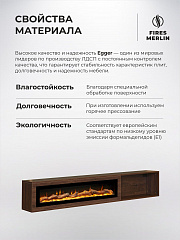 Камин электрический декоративный настенный Люкс Лофт, электроочаг Рио, имитация звука потрескивания дров, дистанционное управление